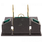 Настольный письменный набор из змеевика с часами Successful Leader варинант исполнения - 3 | Loft Concept в Перми