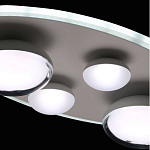 Потолочный светильник овальной формы белого цвета с 4-мя лампами Lunar Pebbles варинант исполнения - 9 | Loft Concept в Перми