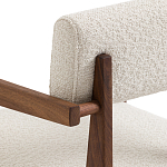 Кресло обеденное Alcove White Boucle из массива ореха варинант исполнения - 6 | Loft Concept в Перми