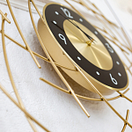 Часы настенные из металла с чёрным циферблатом Current Time варинант исполнения - 3 | Loft Concept в Перми