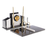 Настольный письменный набор из мрамора и змеевика с гербом России Marble Accessory варинант исполнения - 2 | Loft Concept в Перми