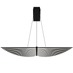 Люстра в виде распахнутых крыльев из тонких металлических планок Flight of Freedom варинант исполнения - 9 | Loft Concept в Перми