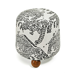 Пуф Wakonda с Круглыми ножками Черно-Белый орнамент варинант исполнения - 2 | Loft Concept в Перми