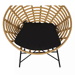 Стул круглый с ротанговым плетением Round Wicker Stool варинант исполнения - 5 | Loft Concept в Перми