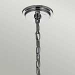 Люстра круглая цвета хром с вертикальными стеклянными трубками и круглыми подвесками Kichler варинант исполнения - 3 | Loft Concept в Перми