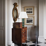 Настольная лампа на основании из зеленого мрамора с белым абажуром Noelia Green варинант исполнения - 5 | Loft Concept в Перми