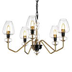  Люстра с 5-ю стеклянными плафонами в форме бокалов и угловыми кронштейнами Elstead Lighting варинант исполнения - 1 | Loft Concept в Перми