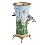 Ваза из фарфора с птицами на бронзовой ветке Garden of Eden варинант исполнения - 2 | Loft Concept в Перми