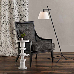 Торшер с черным наклонным корпусом и конусовидным абажуром Black Tripod варинант исполнения - 5 | Loft Concept в Перми