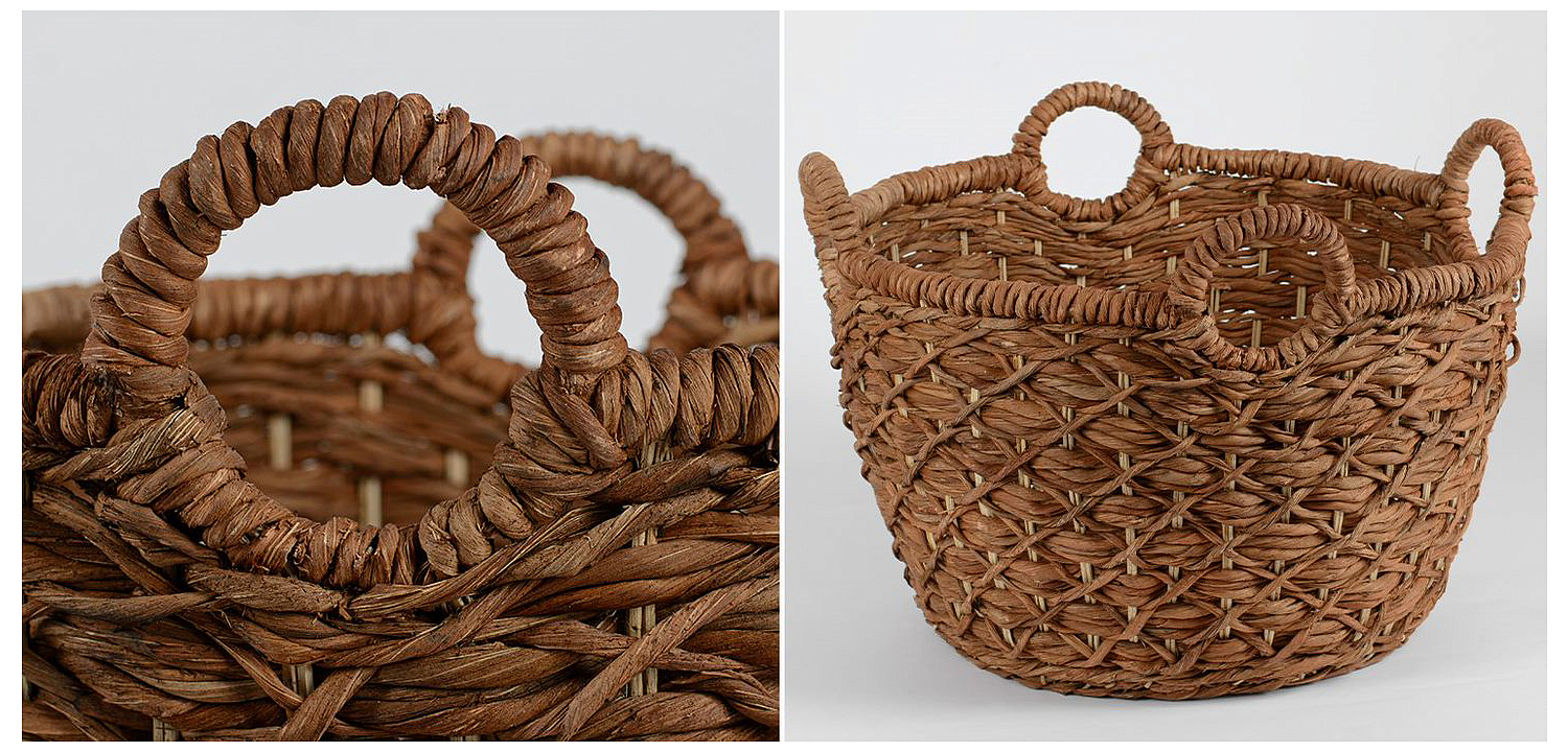 Корзина плетеная Wicker basket 4 handles Корзина плетеная Wicker basket 4 handles - Loft-Concept в Перми