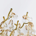 Бра золотого цвета с ветвями и прозрачными хрустальнымих подвесками Droplet Chandelier варинант исполнения - 3 | Loft Concept в Перми
