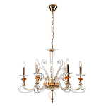 Люстра с 6-ю лампочками и изогнутыми прозрачными элементами из стекла Twisted Glass Candles Chandelier варинант исполнения - 2 | Loft Concept в Перми