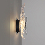 Бра с волнообразным стеклянным плафоном и вставкой из мрамора Liquid Stone варинант исполнения - 2 | Loft Concept в Перми