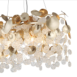 Люстра с декоративными подвесками из прозрачного стекла в форме монеток FAIRYTREE Light варинант исполнения - 5 | Loft Concept в Перми