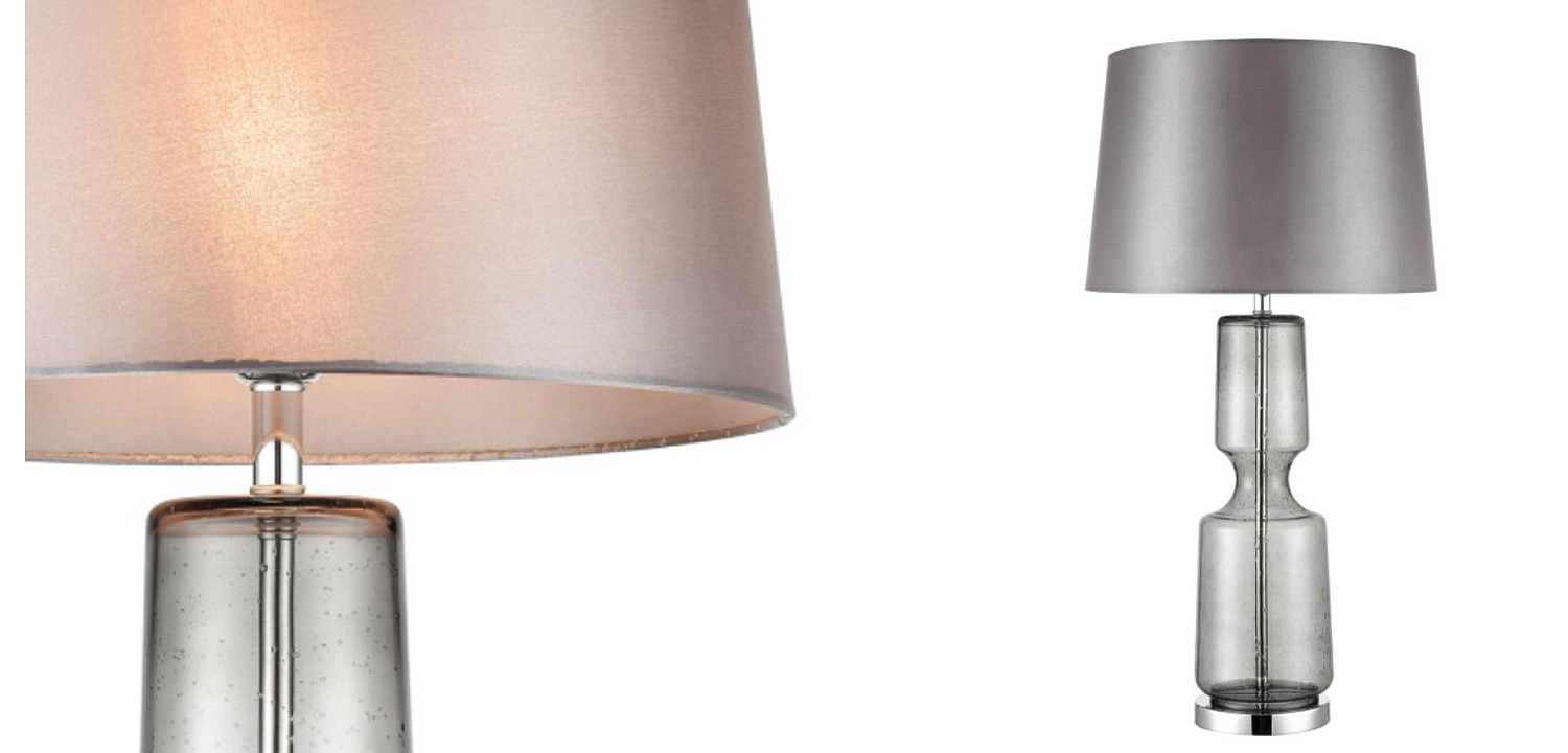 Настольная лампа Серое Стекло Antero Chrome Table Lamp Настольная лампа Серое Стекло Antero Chrome Table Lamp - Loft-Concept в Перми