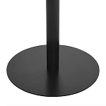 Круглый обеденный стол с белой мраморной столешницей White Tabletop on Black Base варинант исполнения - 5 | Loft Concept в Перми