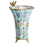 Ваза со стрекозой из фарфора с бронзовыми элементами Paradise Dragonfly варинант исполнения - 2 | Loft Concept в Перми