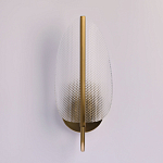 Бра с изогнутым рельефным плафоном Textured Glass варинант исполнения - 3 | Loft Concept в Перми