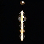 Подвесной светильник с вертикальной композицией из прозрачных и янтарных стеклянных шаров и ромбов Gabriel Scott Luna варинант исполнения - 13 | Loft Concept в Перми