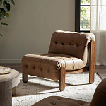 Кресло с деревянным каркасом и обивкой из кожи Medieval Furniture варинант исполнения - 2 | Loft Concept в Перми