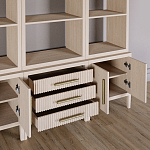 Модульный стеллаж Primo из трех составных элементов Светлый дуб варинант исполнения - 5 | Loft Concept в Перми