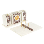 Настольный письменный набор из мрамора и креноида с гербом России Marble Accessory варинант исполнения - 2 | Loft Concept в Перми