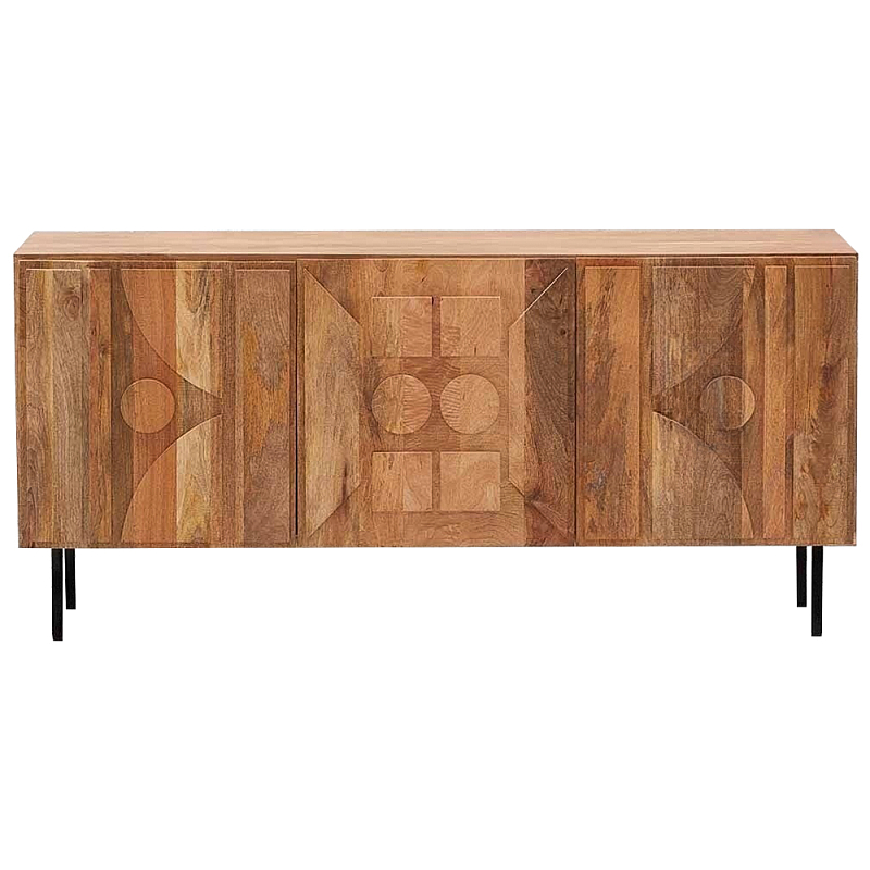 Деревянный комод Tono Wooden Chest of Drawers Коричневый Черный Деревянный комод Tono Wooden Chest of Drawers Коричневый Черный в Перми | Loft Concept