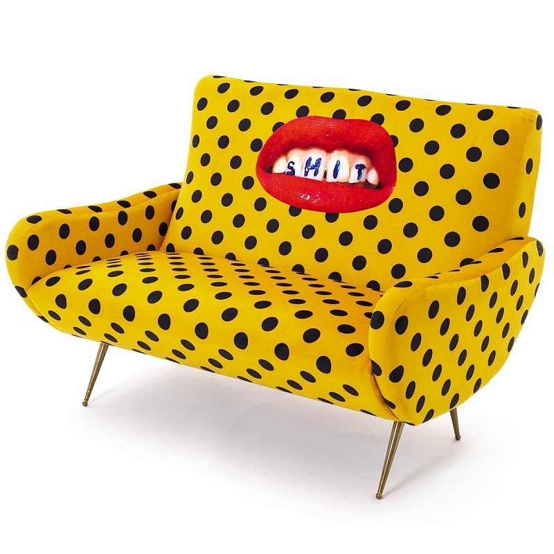 Диван Seletti Sofa Two Seater Shit Желтый в Перми | Loft Concept 