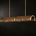 Люстра линейная полукруглой формы Wooden Horseshoe варинант исполнения - 7 | Loft Concept в Перми