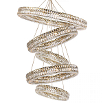 Вертикальная Многоярусная композиция из круглых Хрустальных светильников Elizabeth Золото варинант исполнения - 1 | Loft Concept в Перми