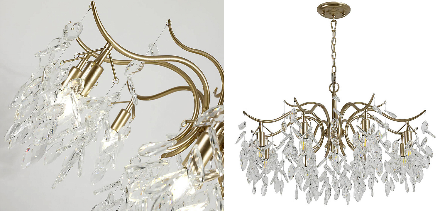 Люстра Hanging Crystal Leaves Chandelier 83 Люстра Hanging Crystal Leaves Chandelier 83 - Loft-Concept в Перми