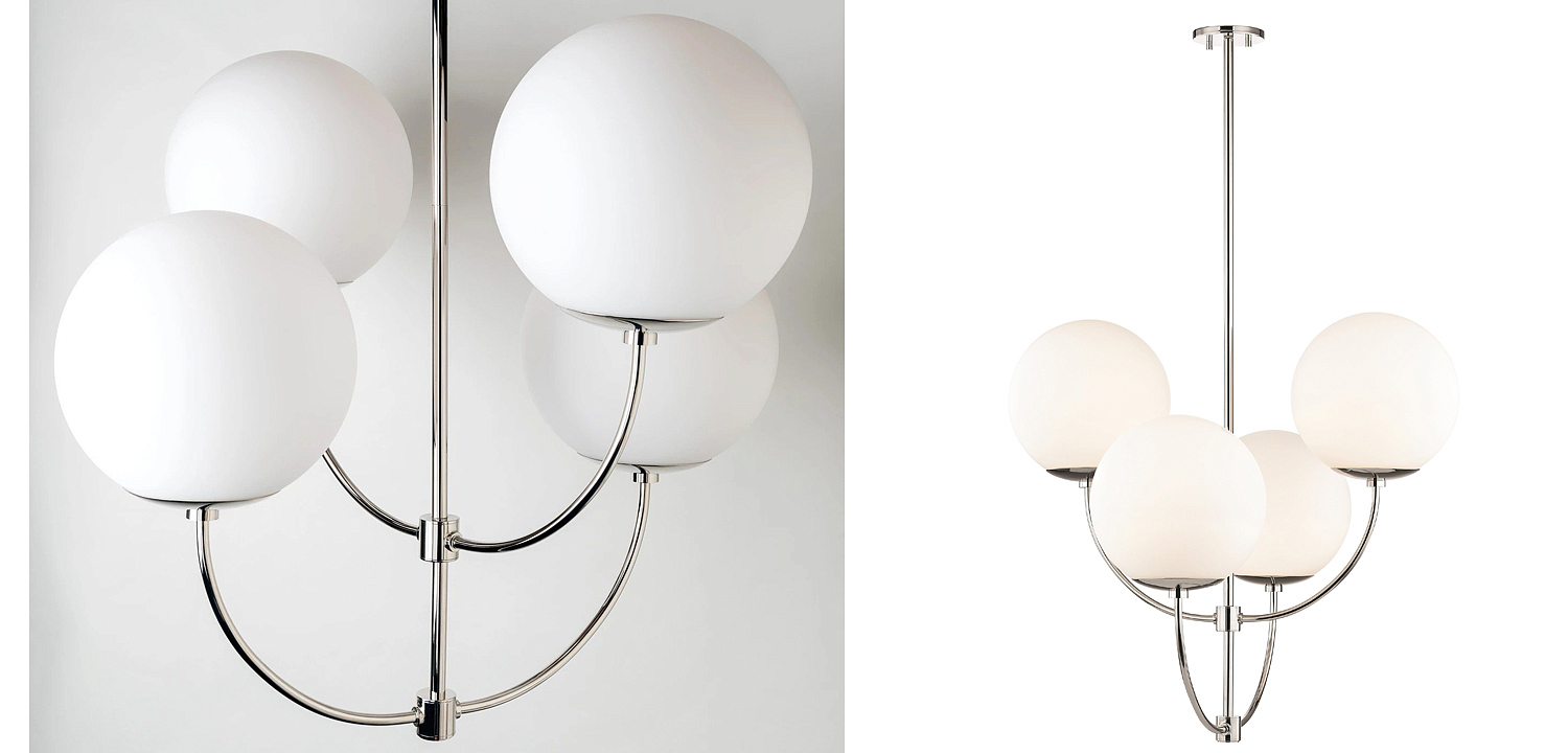 Люстра Breasal White Matte Balls Chandelier Chrome Люстра Breasal White Matte Balls Chandelier Chrome - Loft-Concept в Перми