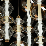 Люстра с плафонами из прозрачного и янтарного стекла в виде шаров и ромбов Gabriel Scott Luna варинант исполнения - 5 | Loft Concept в Перми