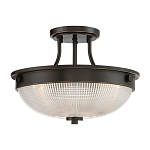 Потолочный светильник со стеклянным плафоном в виде купола Quoizel варинант исполнения - 7 | Loft Concept в Перми