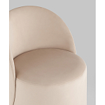 Пуф Loreen со спинкой вращающийся велюр молочный варинант исполнения - 2 | Loft Concept в Перми