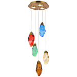 Потолочный светильник с пятью цветными плафонами Soar Colorful Lamp варинант исполнения - 3 | Loft Concept в Перми