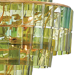 Люстра круглая каскадная Glow of Green Shades зеленое стекло варинант исполнения - 1 | Loft Concept в Перми