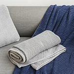 Плед из хлопка серого цвета Waffle Comfort варинант исполнения - 5 | Loft Concept в Перми