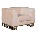 Кресло велюровое бежевое Cubic Silhouette варинант исполнения - 1 | Loft Concept в Перми