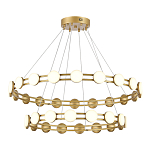 Люстра двухъярусная с круглыми светодиодными источниками света Maxine Light варинант исполнения - 6 | Loft Concept в Перми