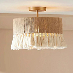 Люстра круглая плетеная с кисточками Solar Glow варинант исполнения - 5 | Loft Concept в Перми