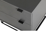 Тумба прикроватная цвета графит с ящиками Strict Lines варинант исполнения - 7 | Loft Concept в Перми