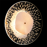 Бра с белым рельефным плафоном и стеклом с рисунком FLOW варинант исполнения - 2 | Loft Concept в Перми