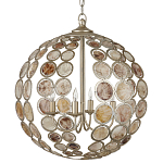 Люстра в форме шара с декором из круглых декоративных элементов Bright Shell Discs варинант исполнения - 2 | Loft Concept в Перми