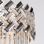 Люстра многоярусная с переплетенными металлическими элементами черного и золотого цвета и прозрачными хрустальными подвесками Empire Chandelier Crystal варинант исполнения - 7 | Loft Concept в Перми