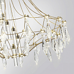 Люстра подвесная из металла с хрустальными прозрачными подвесками Quasar 81 варинант исполнения - 7 | Loft Concept в Перми