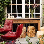 Деревянная консоль с двумя ящиками Pio Wooden Console варинант исполнения - 2 | Loft Concept в Перми