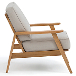 Кресло с каркасом из массива дуба Deniaud Oak Beige Armchair варинант исполнения - 3 | Loft Concept в Перми