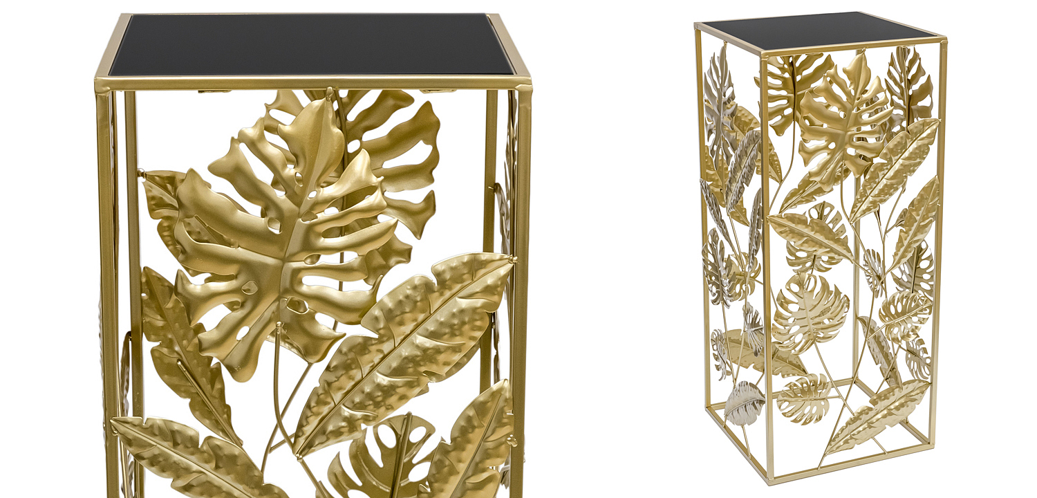 Подставка Tropical Gold Leaves Stand M Подставка Tropical Gold Leaves Stand M - Loft-Concept в Перми