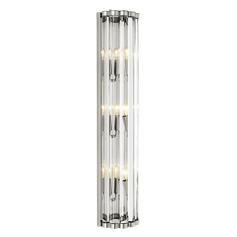 Бра Eichholtz Wall Lamp Amalfi Никель Прозрачное Стекло в Перми | Loft Concept 